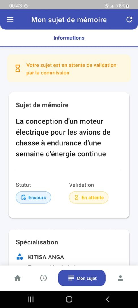 Mon sujet de recherche